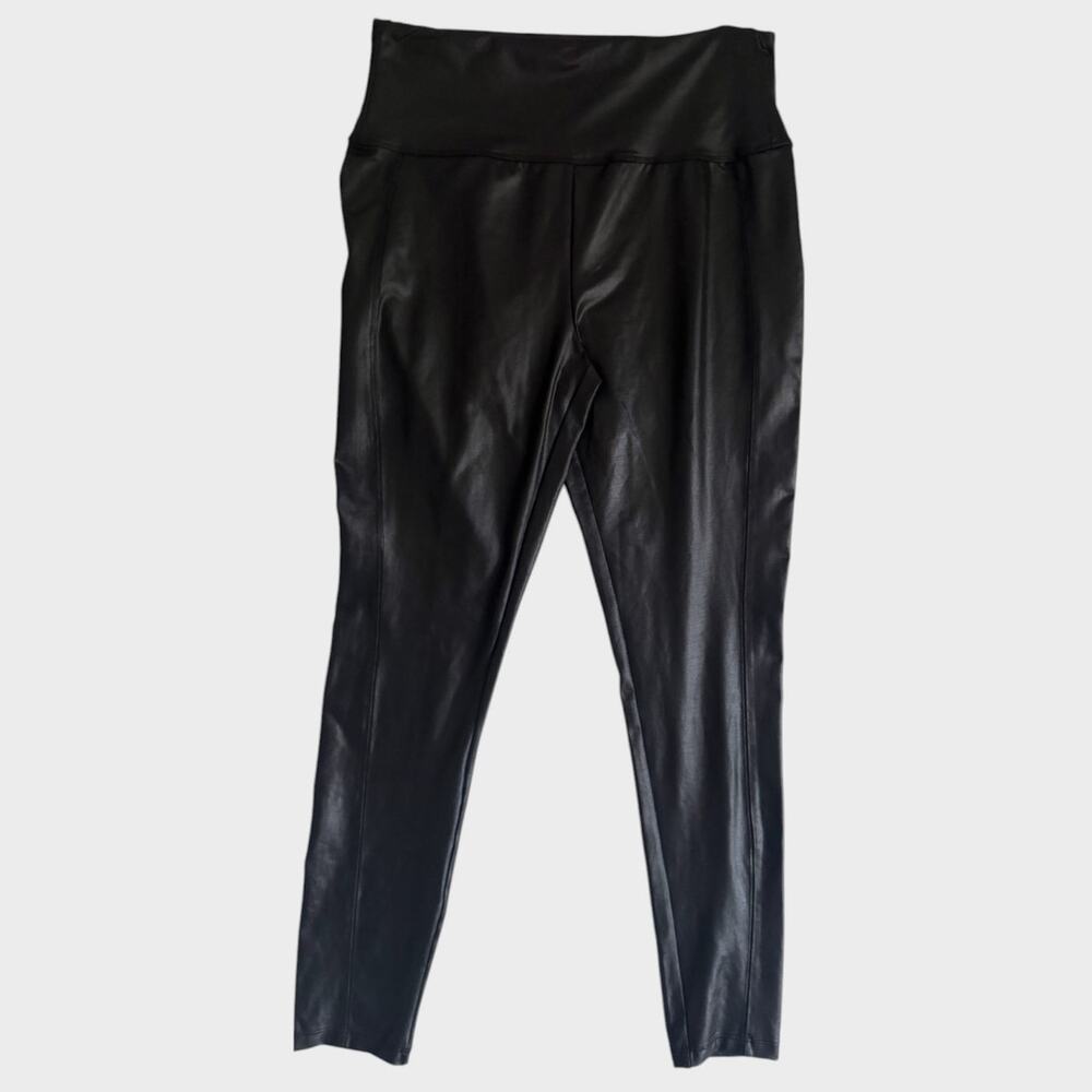 Rewind Black Faux Leather Ankle Pants - Picture 2 of 9